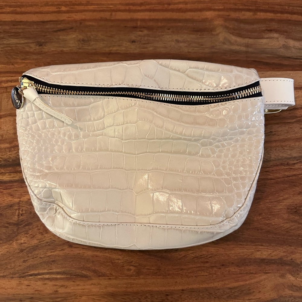 Clare V. Fanny Pack - White Croco